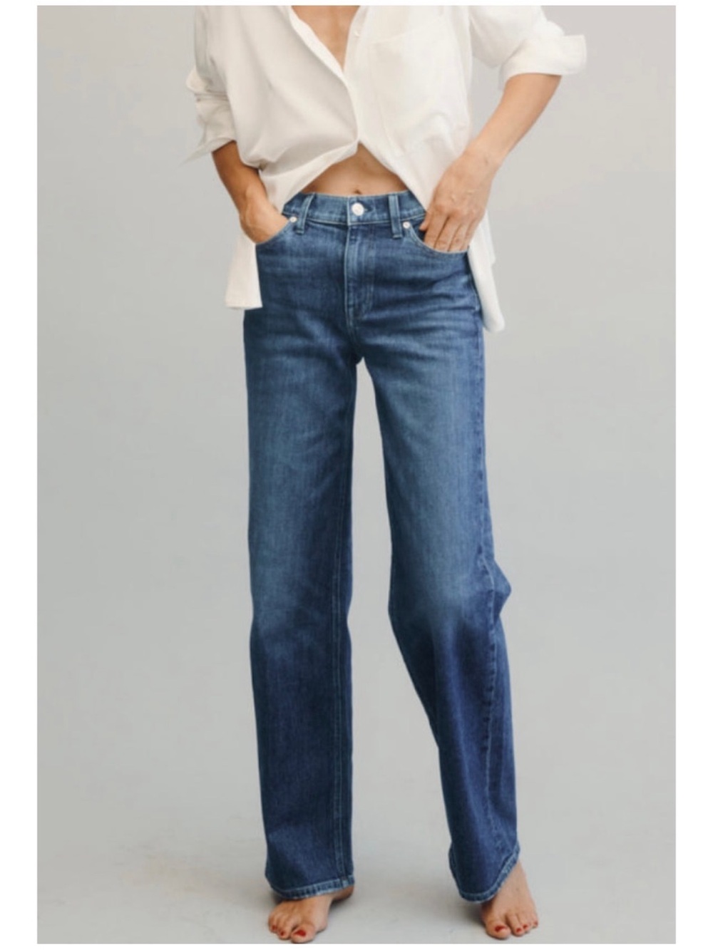 AYR Women’s Sz 32 High Rise Secret Sauce Jeans Wide Leg Stretch Cotton Denim